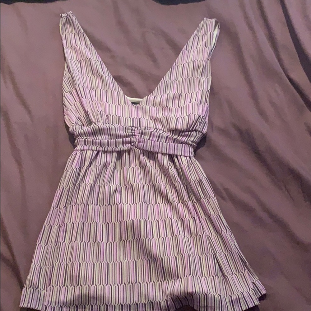 Purple patterned New York & Company summer top
